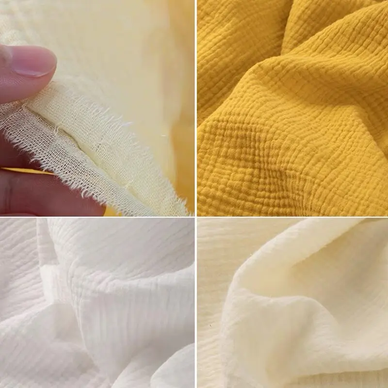 Premium Double Gauze Cotton Muslin Fabric for DIY Crafting & Sewing Projects