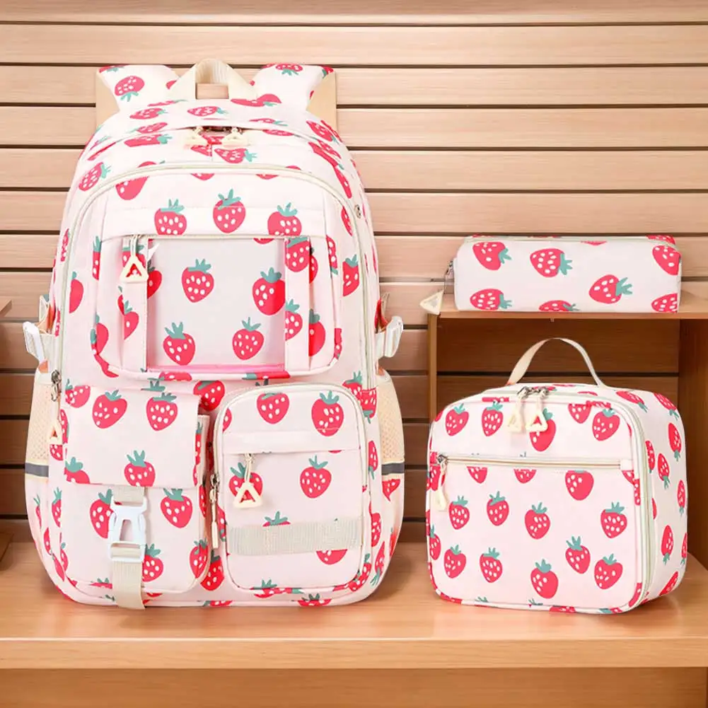 3 Piece Set 2025 New Cartoon Children's Backpack Mini School Bag Cute Shoulder Bag for Elementary Middle School Student Girls