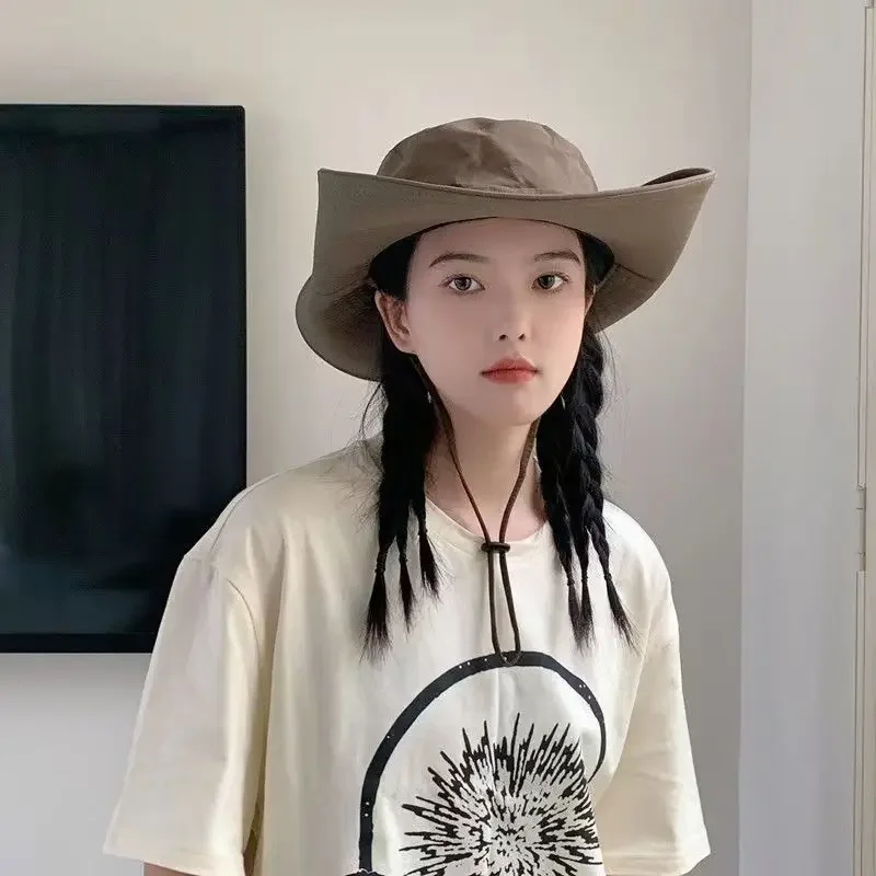 야외 캠핑 하이킹 데님 모자, 자외선 차단 낚시 모자, 여름 자외선 차단, 서양 스타일