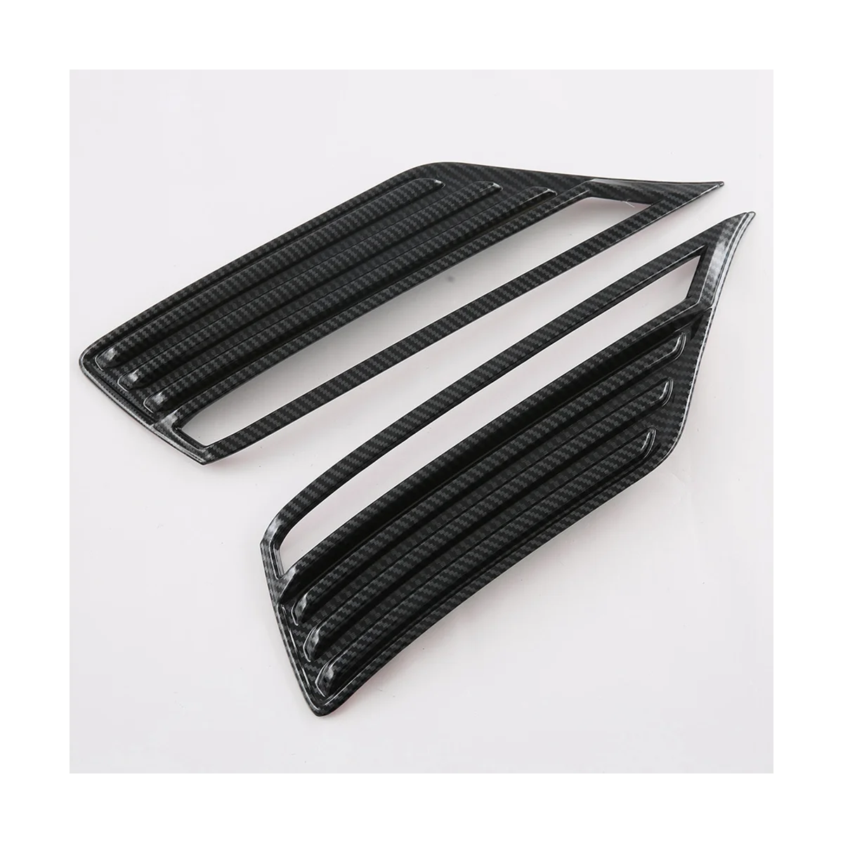 Car Carbon Fiber Style Rear Fog Light Frame Protection Lamp Cover Trim for Toyota Land Cruiser LC300