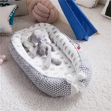 85*50cm Baby Nest Bett mit Kissen Tragbare Krippe Reise Bett Infant Kleinkind Baumwolle Cradle für Neugeborene Baby bett Stubenwagen Stoßstange