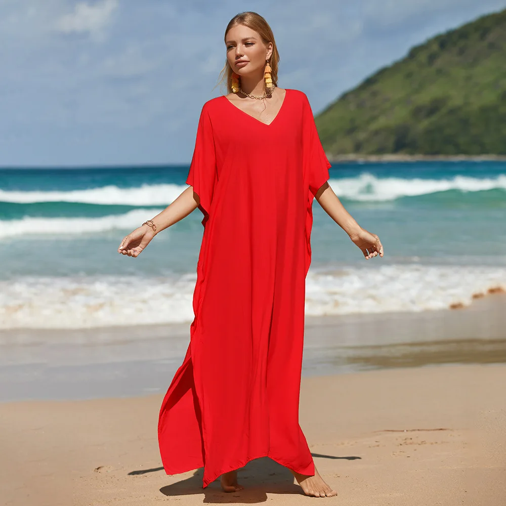 Robe De Plage Femme Grande Taille Htzyh Sexy Femmes Kaftan Sarong