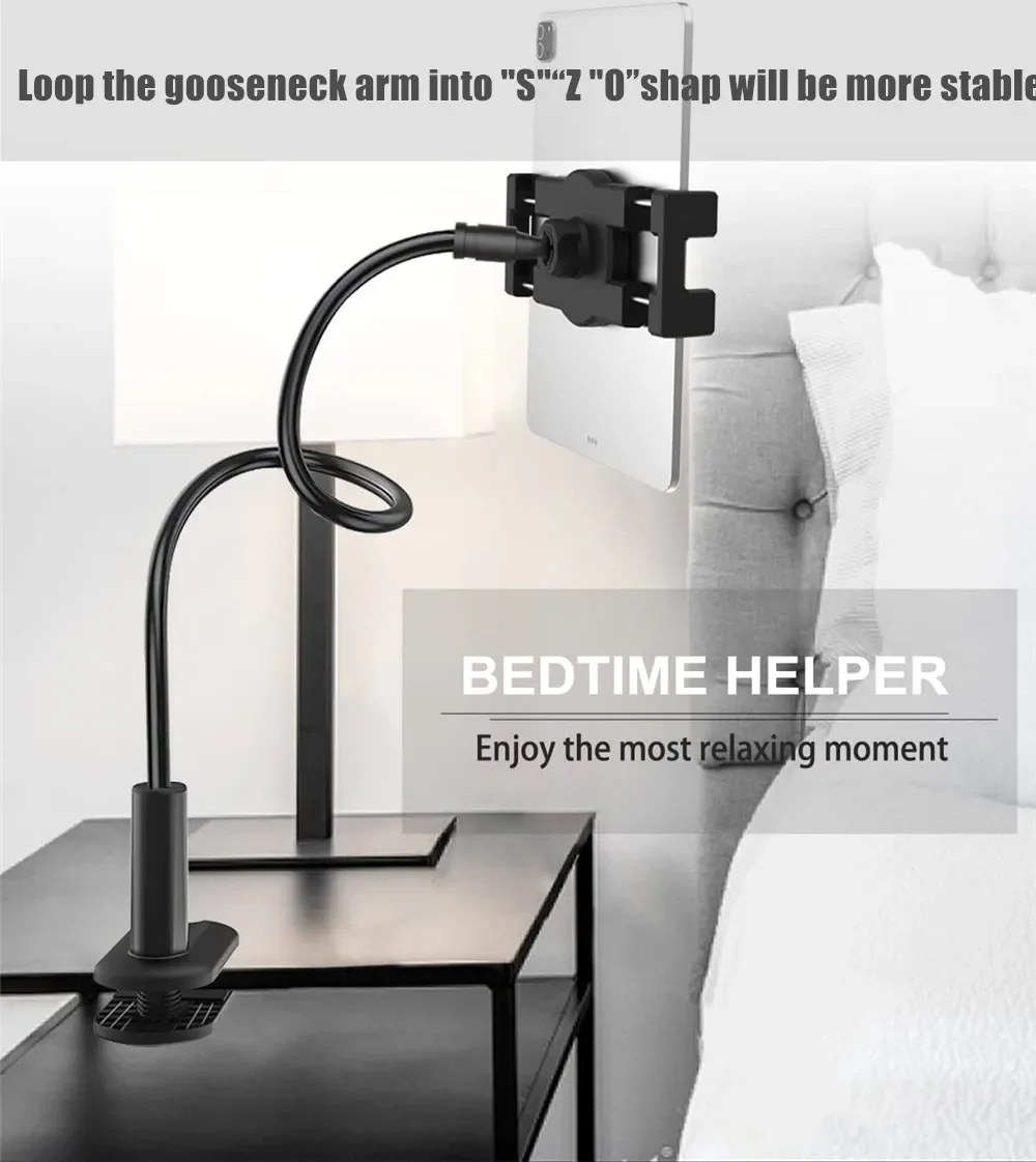 Phone Holder For iPhone x xs max mobile phone stand Bed/Desk For iPad Pro 11 Tablet Holder Support Clip Bracket 4.7 To 15 inch
