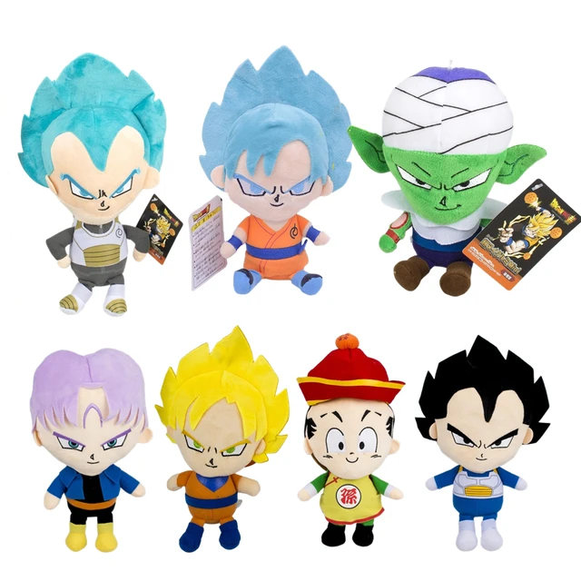 Anime dragon ball z brinquedo de pelúcia saiyan guko piccolo vegeta majin  buu gohan figuras dos desenhos animados bonecas crianças presentes de natal  brinquedos - AliExpress