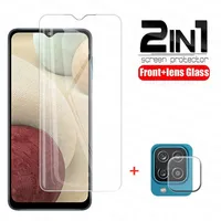 2in1 Gehärtetem Glas Für Samsung Galaxy A12 A42 A22 5G A52 Screen Protector Objektiv Film Für Samsung A12 6.5 