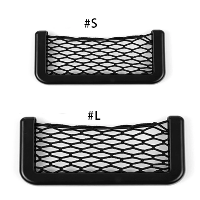 

Черная сетка на клейкой основе для автомобиля, сетчатая сетка для каркаса, карман для автобуса, зала, спинки, Карго, сетка для заднего кармана, растягивающаяся сетка