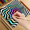 STEREOSCOPIC Patterns Coloring Book for Adults Cute Drawing Book Perfect Gift for Party and Birthday 6