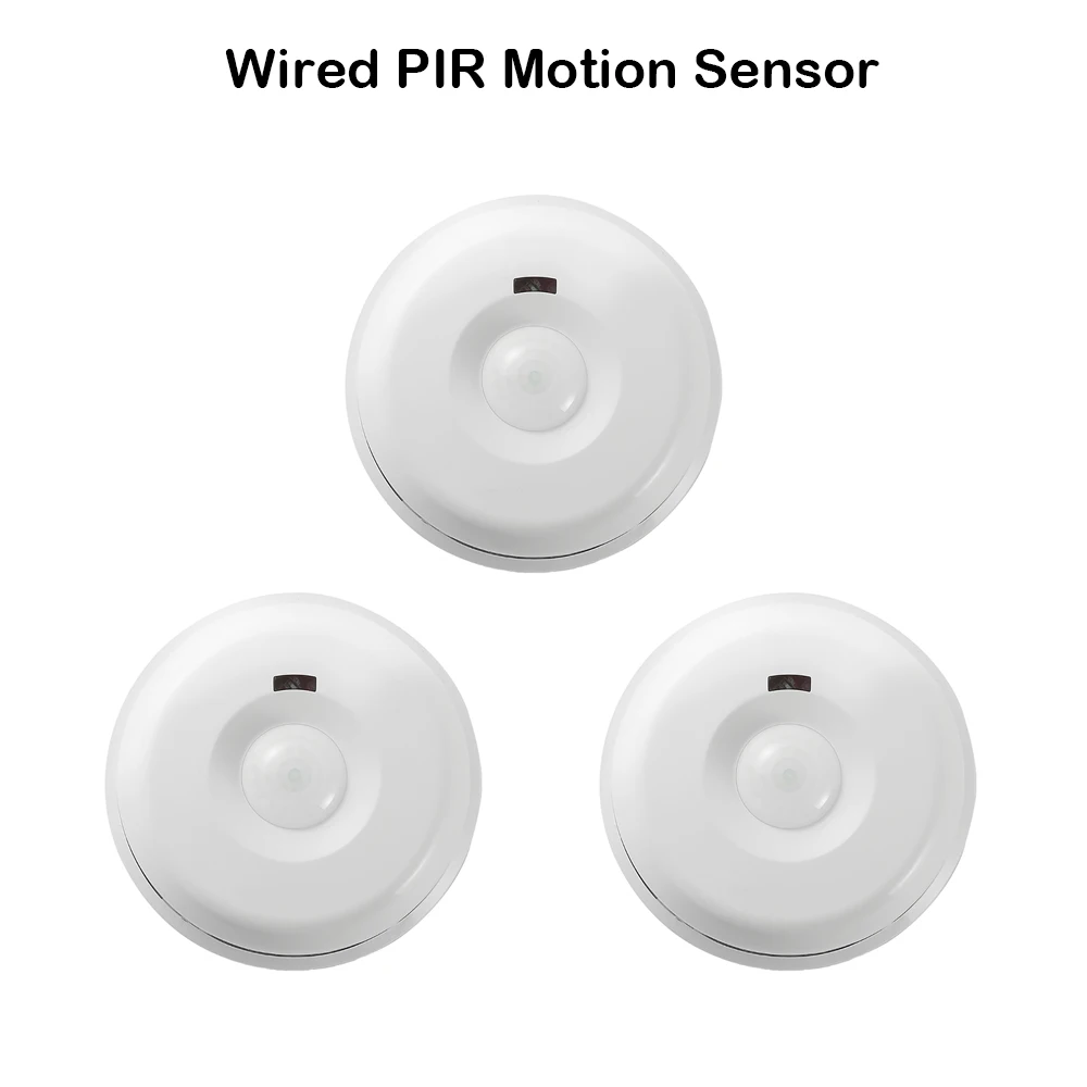 

Проводной потолочный пассивный инфракрасный датчик движения PIR, 3 шт., диапазон обнаружения 360 °, анти-ПЭТ, с переключателем темпера для безопасности