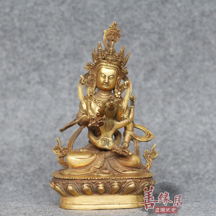 

Special offer light copper copper Buddha Tantric Vajrasattva Happy Buddha Home Furnishing feng shui ornaments