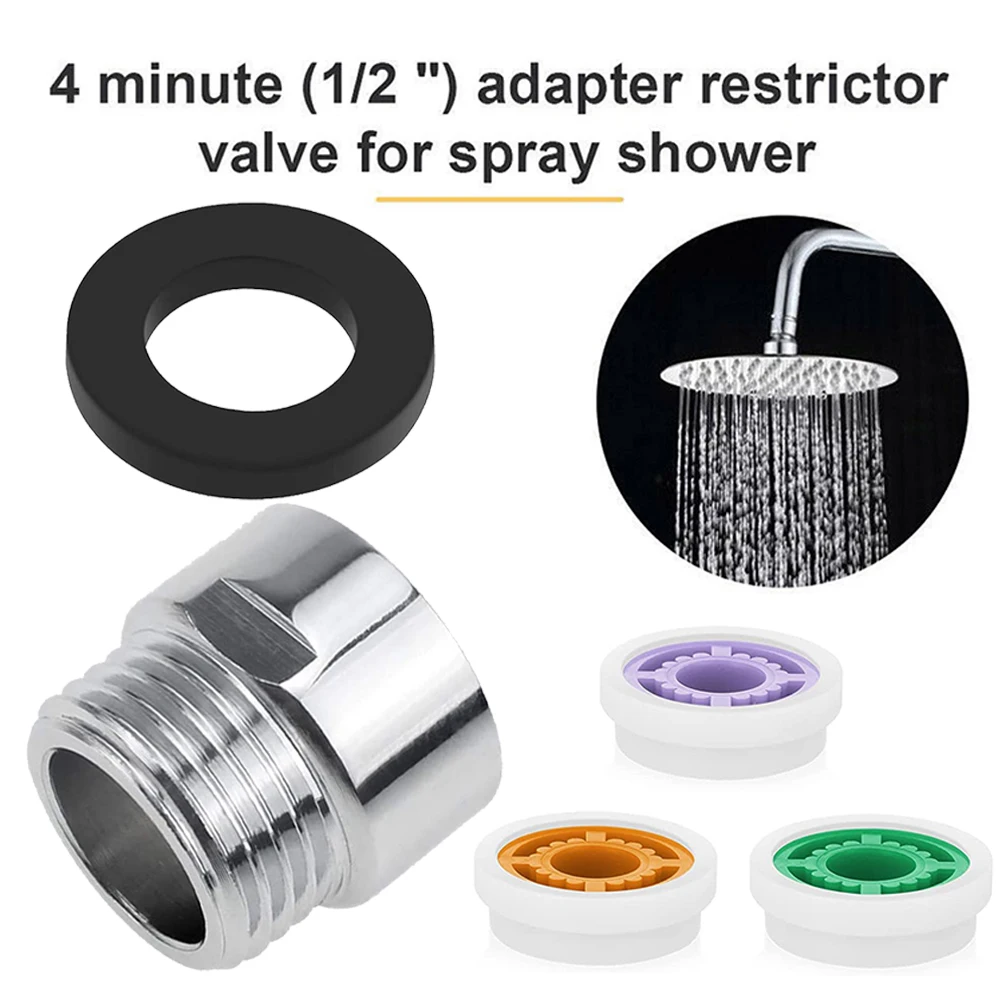 Shower Flow Reducer Limiter Water Saving 4 7 9 L/Min Hose Restrictor