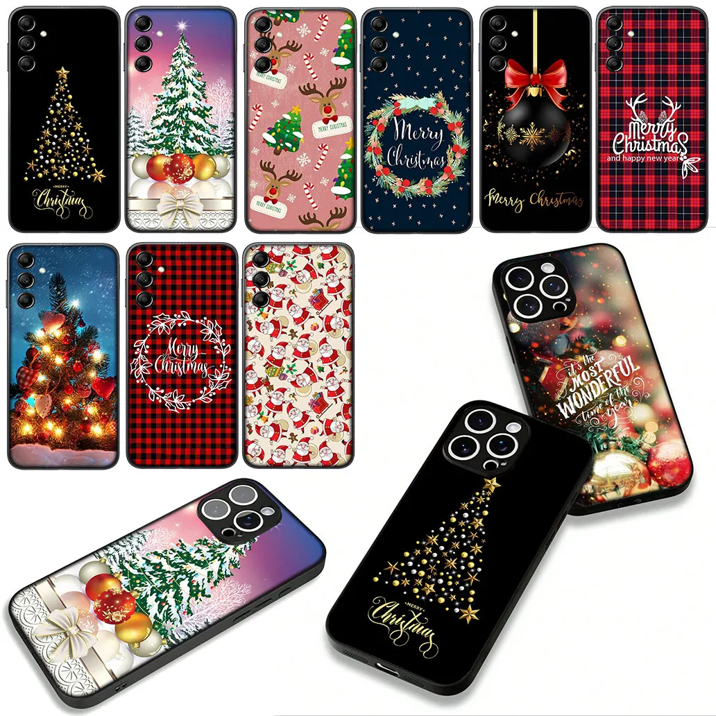 Festive Christmas Tree and Deer Gift Design Phone Case
