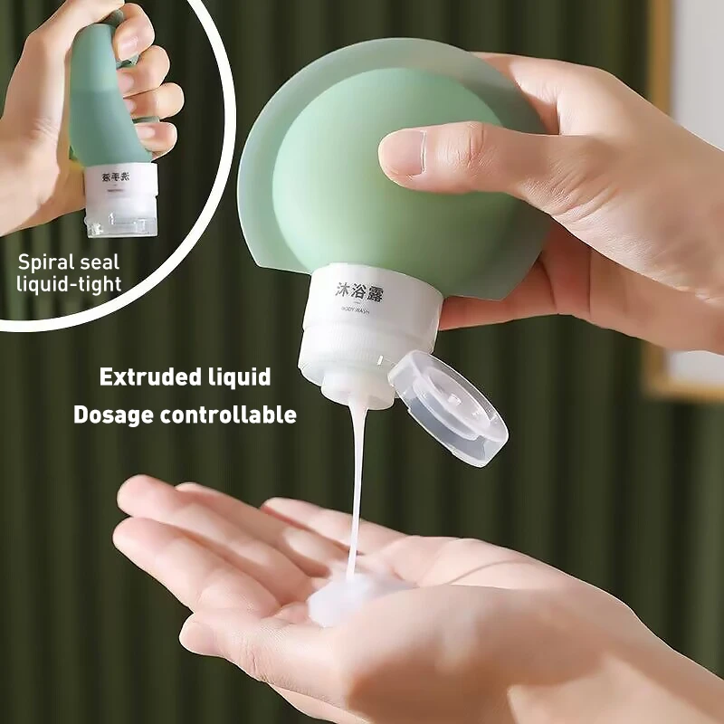 

3Pcs 60ml/90ml Travel Silicone Bottle Set Lotion Toner Cream Shampoo Makeup Sample Empty Storage Bottle Portable Container Tool