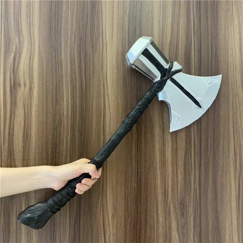 1:1 Axe Stormbreaker Kid Cosplay Ver. Thunder War Axe Prop Thor's Hammer Weapon Superhero Role Playing Movie PU Model Toys 6