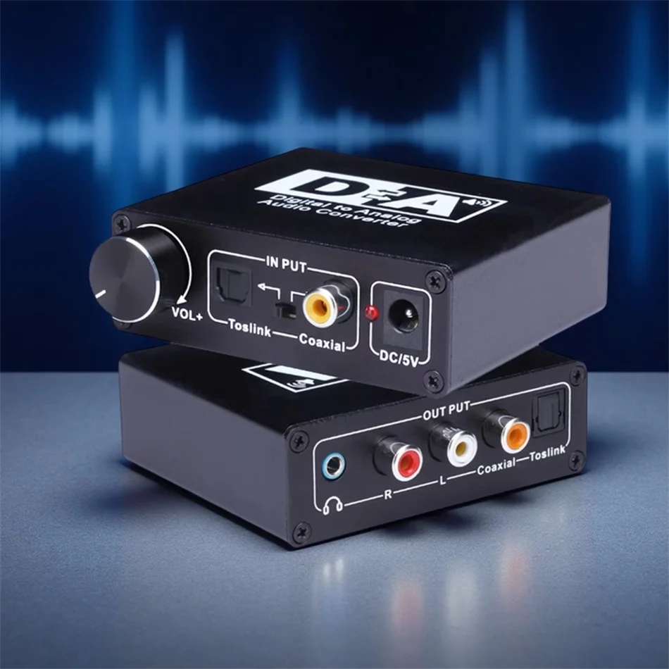 HIFI Digital To Analog Audio Converter Decoder 32-192KHz DAC Amp 3.5mm ...