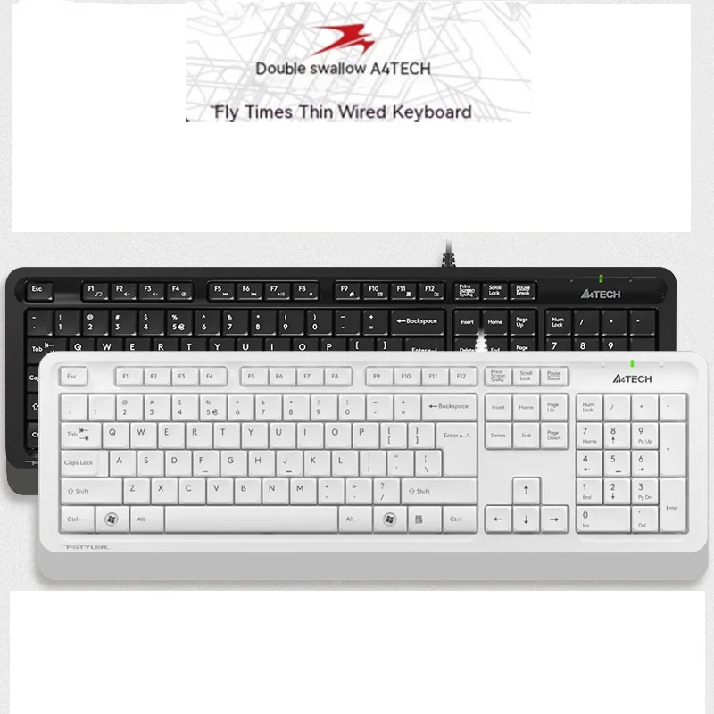 

Shuangfeiyan Fk10 Keyboard And Mouse Set 104keys Wired Mute Thin Mouse And Keyboard Usb Laptop Desktop Computer Office Gift