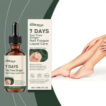 Soluzione Riparatrice per Unghie con Tea Tree e Zenzero, Nutriente per Cuticole, Anti-Infezione, Rinforzante per Piedi Danneggiati