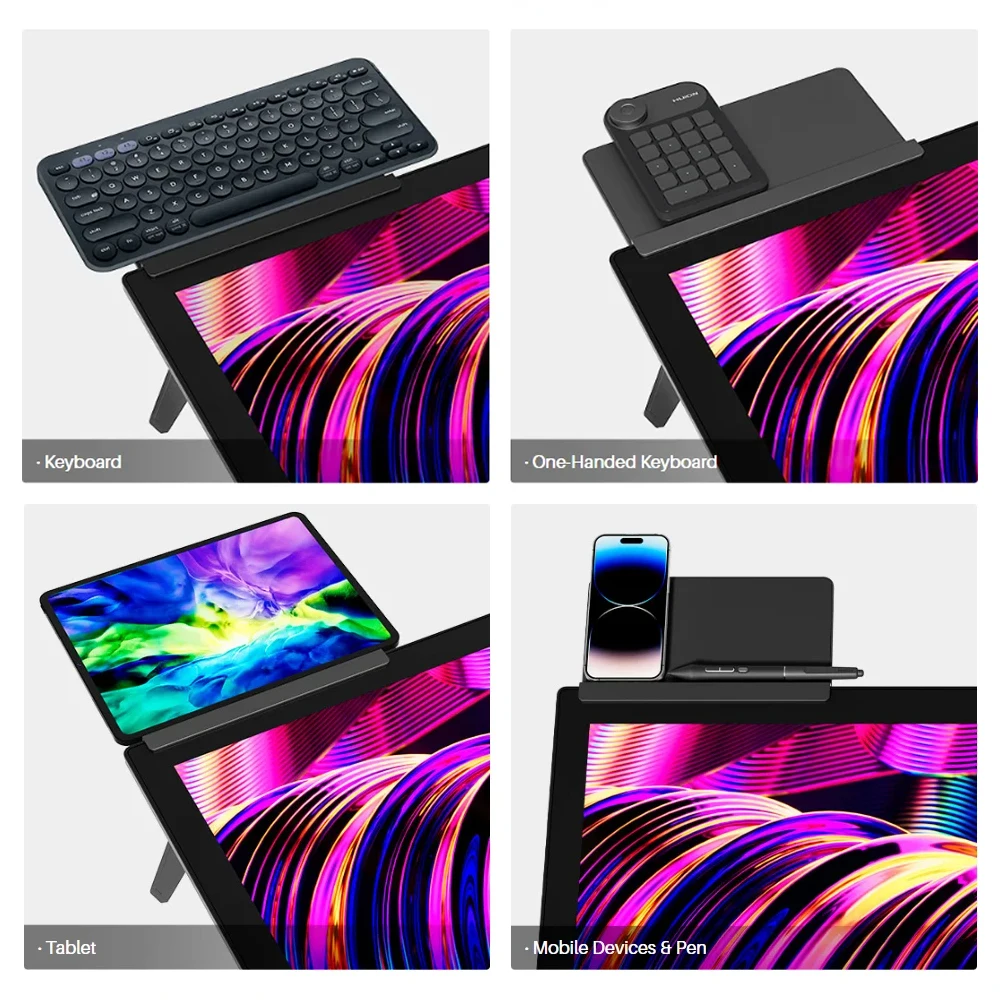 Huion-suporte de Teclado para Kamvas Pro 24 8.9x2.5 Polegada Fácil Instalação 4k Pro 27 - Imagem 4