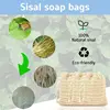5Pcs Sisal Soap Saver Bag Exfoliating Mesh Pouch Eco Friendly Natural Zero Waste Foaming And Scrubbing Sisal Bag For Bathroom 4