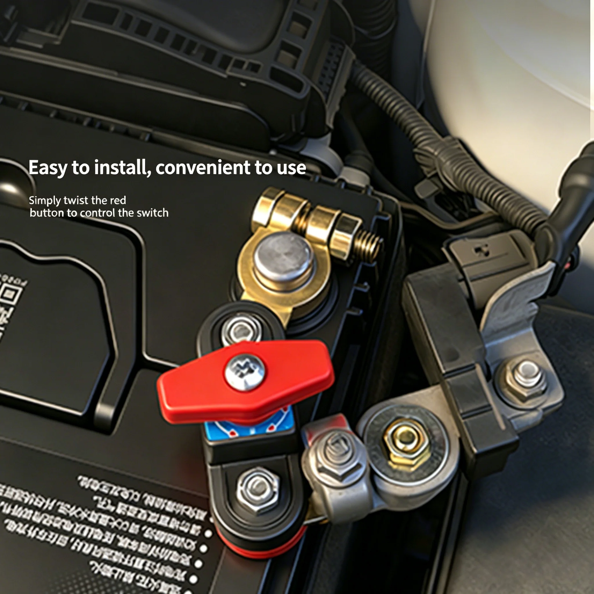 Universal Auto Battery Disconnect Switch - Automatic Circuit Breaker & Leak Protector, 12V/24V
