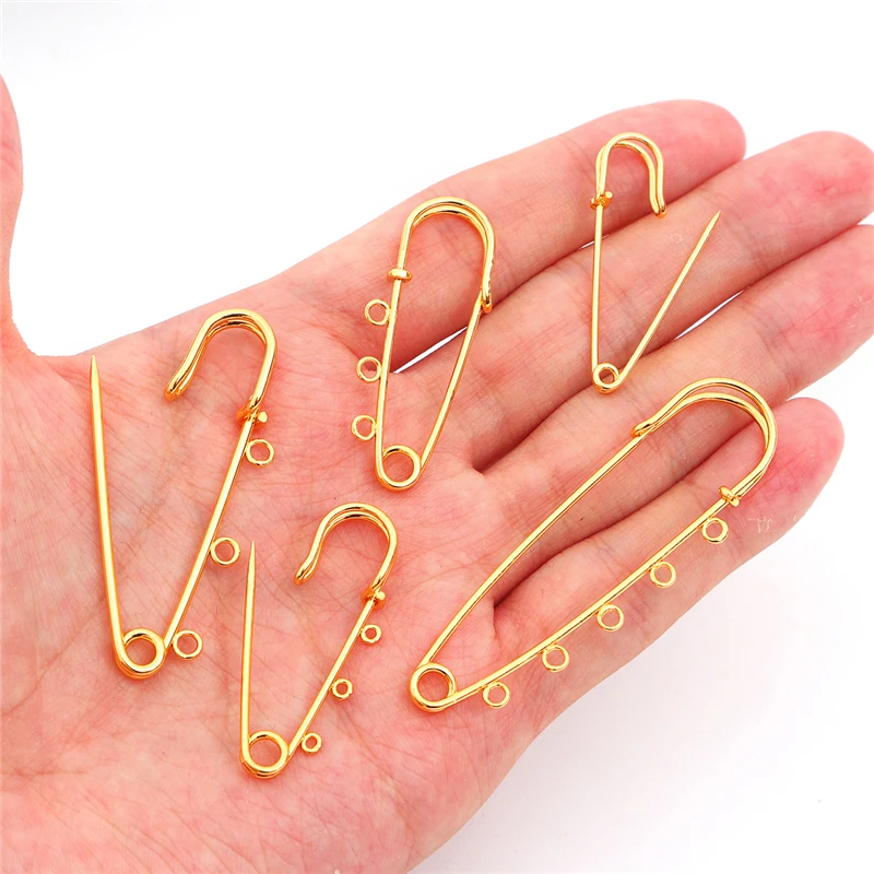 1Pc18KGoldPlated3560mmWidthCopperBroochClaspwithhoop