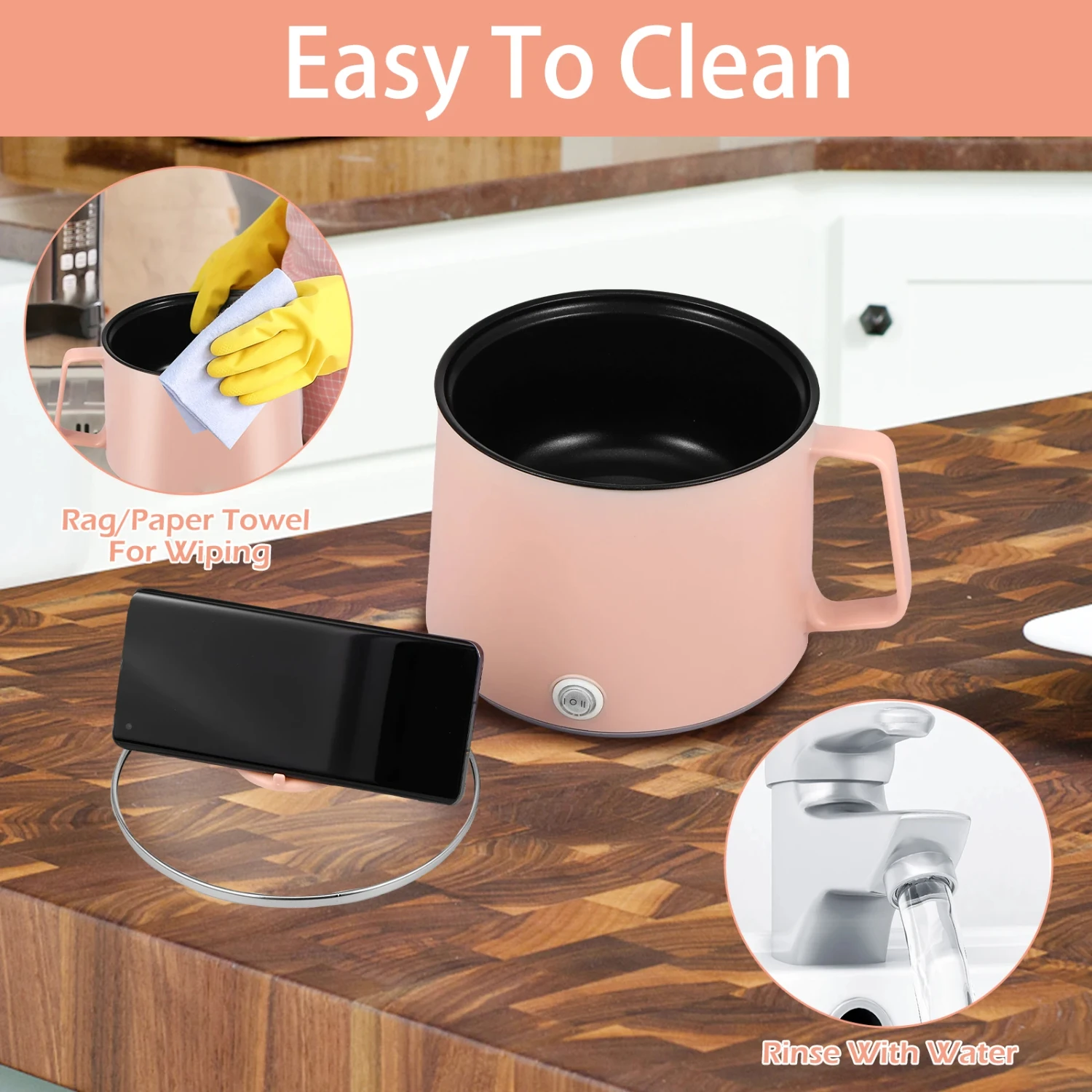 Versatile and compact non-stick mini household cooking machine - reliable and efficient appliance for 1-2 people, perfect for ma 5