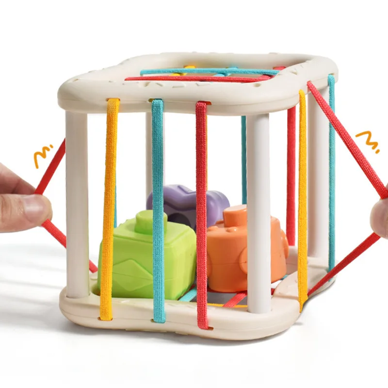 Baby Shape Blocks Sorting Game Children Montessori Educational Colorful  Sensory Cube Bebe Fine Motor Skills Training Toy Module