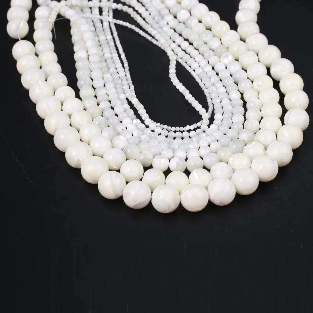 Natural shell beads Round shape Mother of pearl loose isolation bead for Jewelry Making DIY for bracelet necklace Accessories