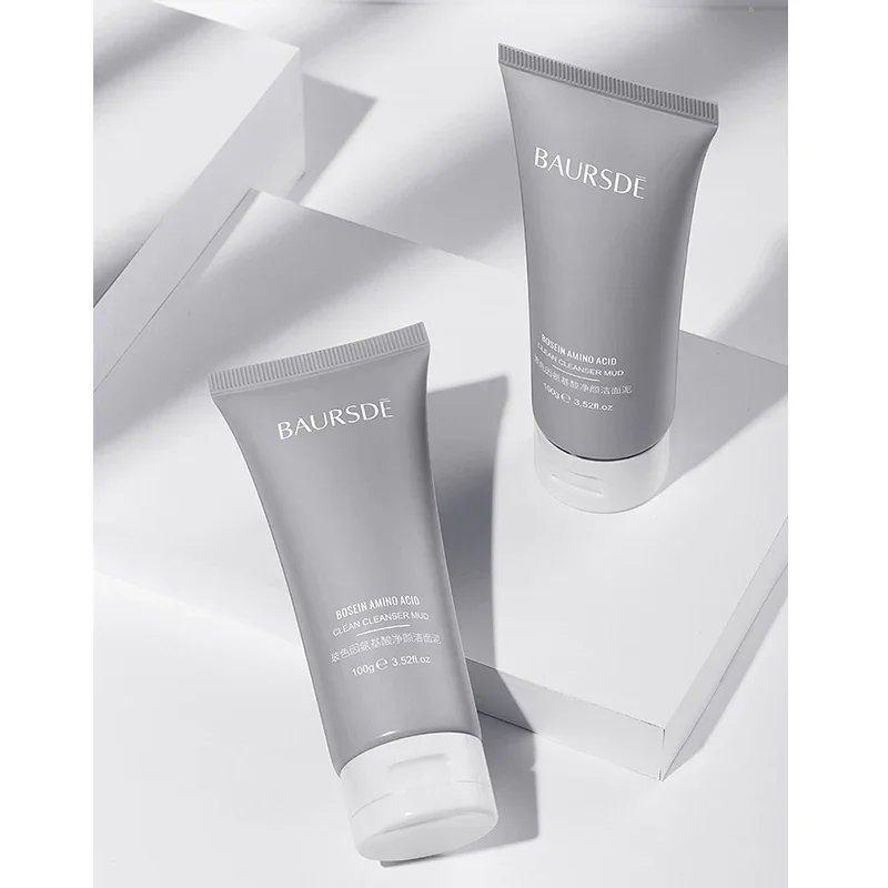 100g Amino Acid Facial Cleansing Mud Face Washing Cream Oil Control Remove Cutin Blackhead Deep Cleaning Facial Cream 6