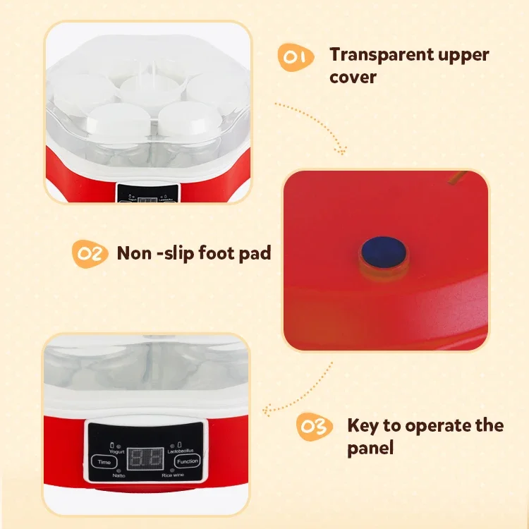 Home Kitchen Appliances Rice Wine Yogurt Making Machine Mini Electric Automatic Yogurt Maker