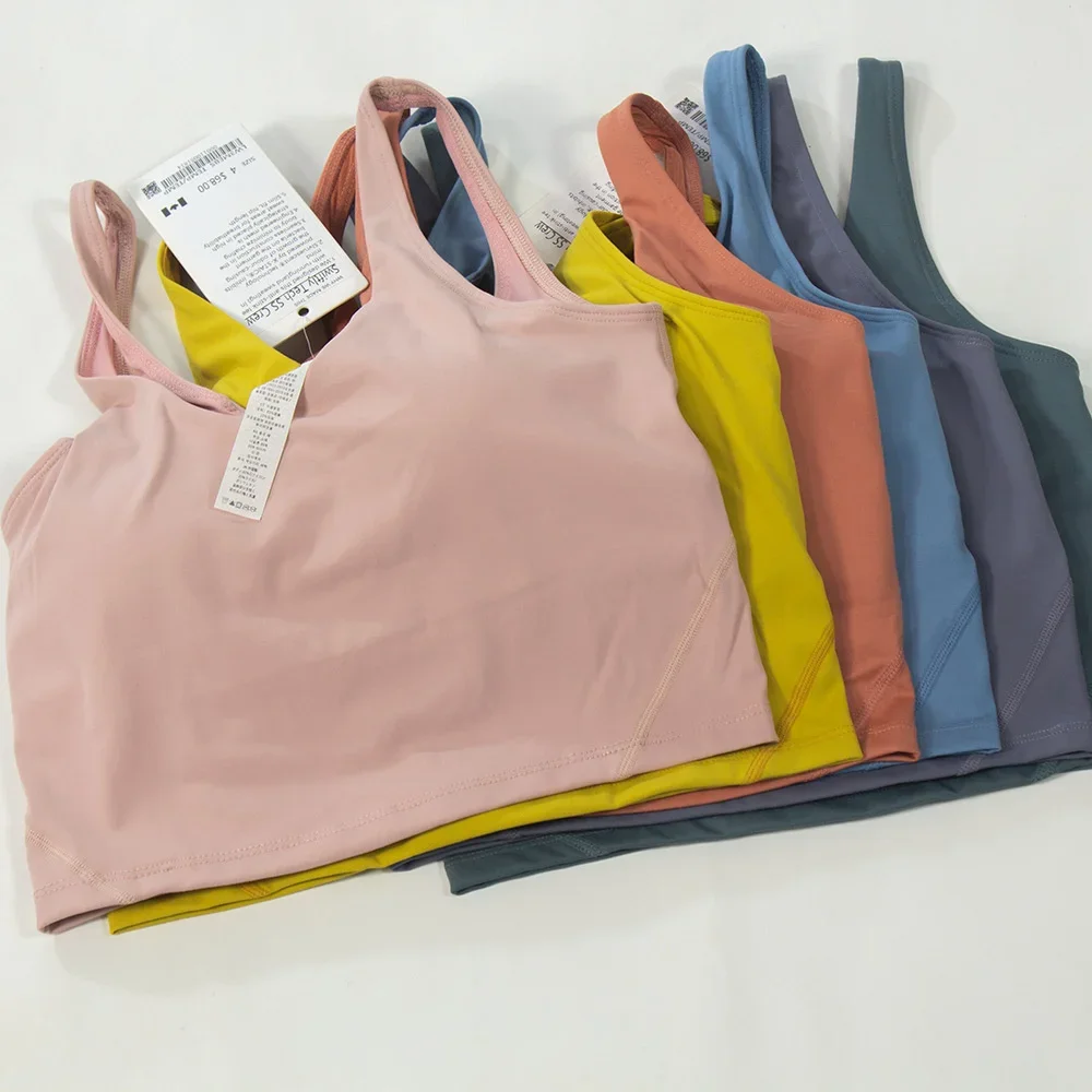 

Уличный женский бюстгальтер Lulu для фитнеса, бега, йоги, укороченные топы для занятий спортом, Супермягкие тканевые топы с широкими бретелями, топ для спортзала, уличные бюстгальтеры для активного отдыха