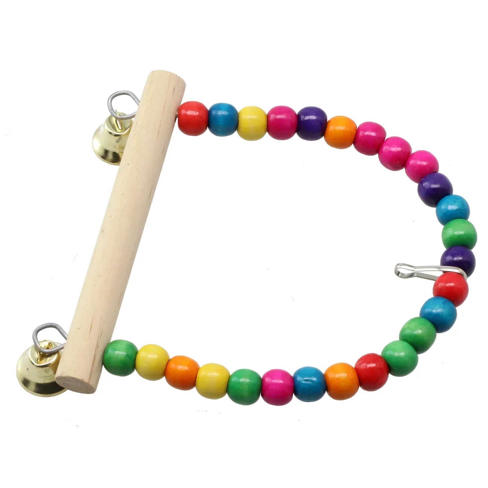 1 Pc Parrot Swing Bird Swing Toy Parrot Cage Toy With Plastic Beads Bell Hung On For Pet Brid Supplies Pet Family Supplies