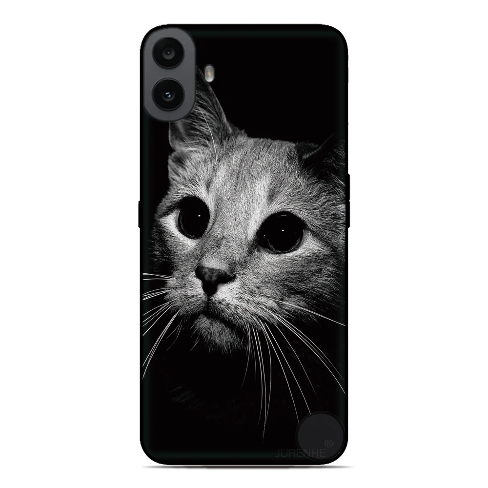 Sleek Black Cat Design Phone Case