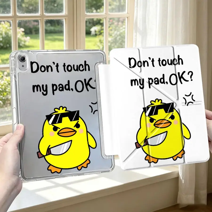 Cute Duck Tablet Case with Pen Slot and Cover