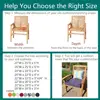 Waterproof Outdoor Cushion Covers Set of 4 Durable Fabric Fade Resistant Easy Installation Replacement Patio Furniture Seat 5