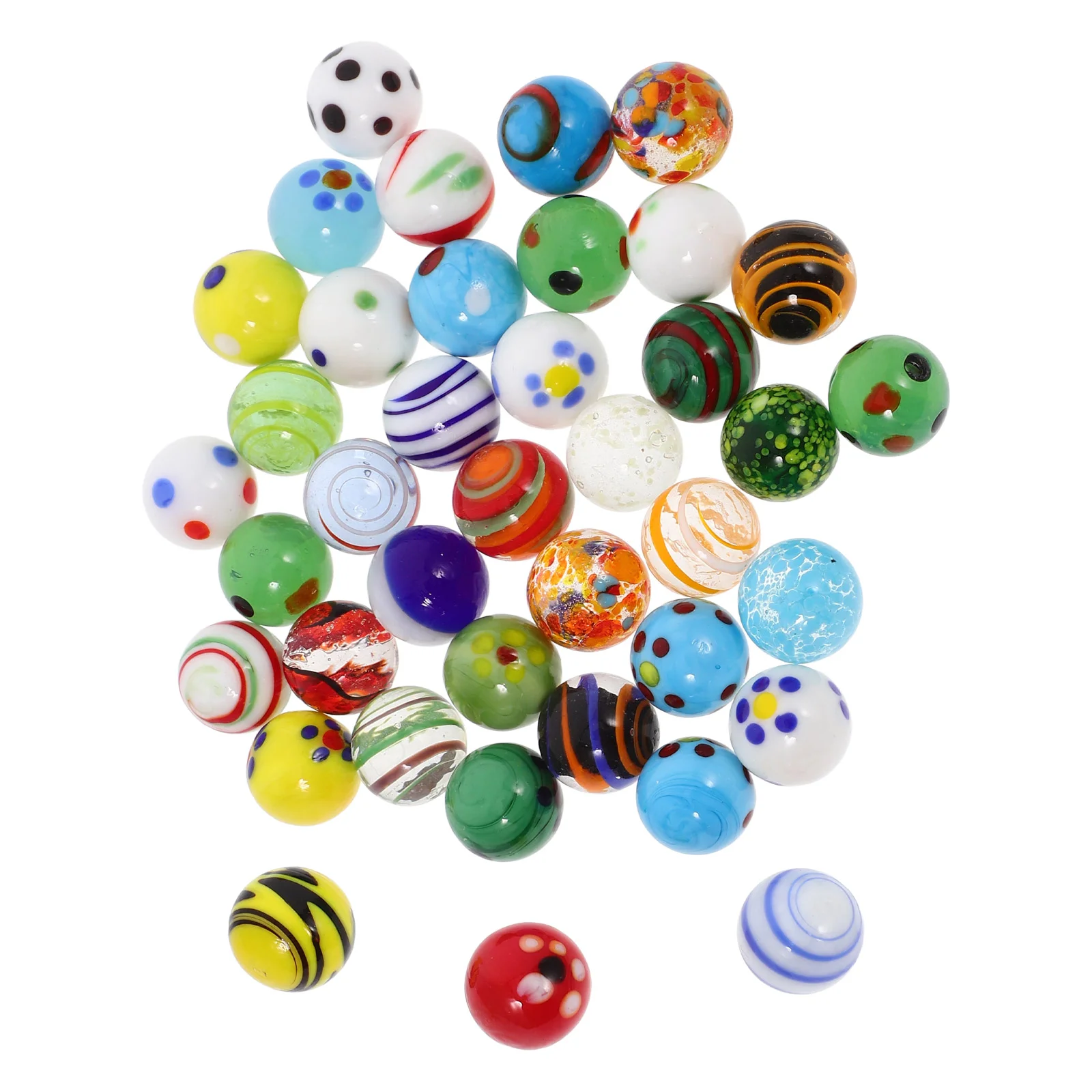 

38pcs Glass Marbles Small Marbles Multicolor Marbles for Game Marbles Toys