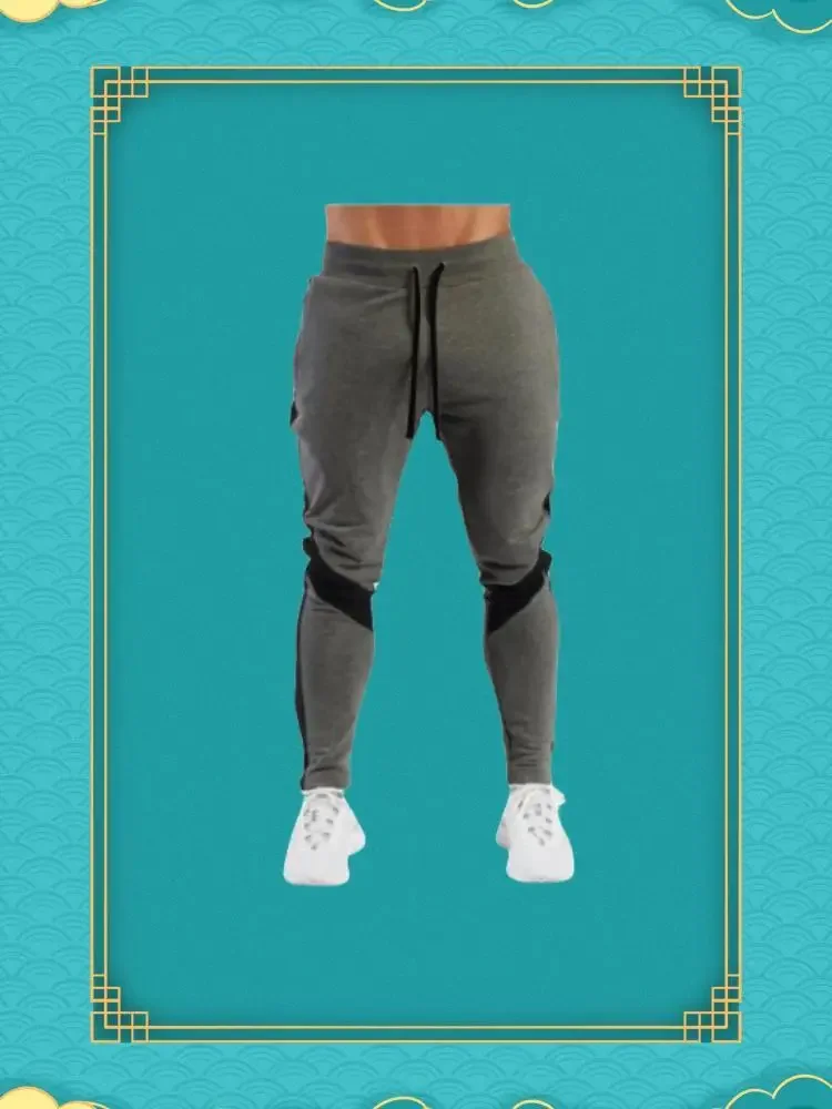 Mens Joggers Casual Pants Fitness Men Sportswear Tracksuit Bottoms Skinny Sweatpants Trousers Black Gyms Jogger Track Pants - Image 2