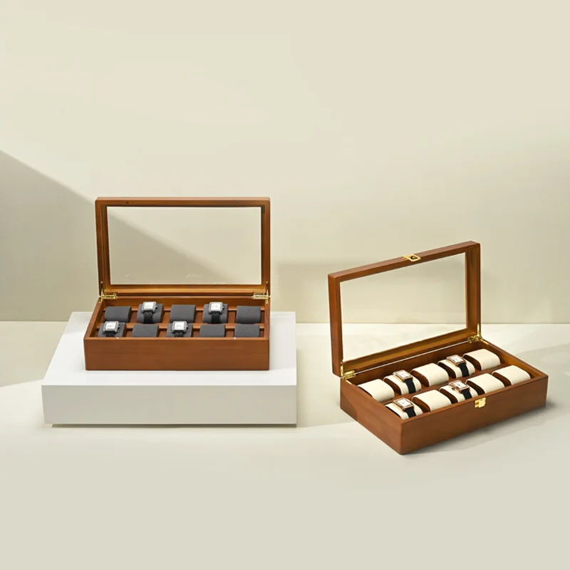 MISHITU Solid Wood Jewelry Box for Watch Bracelets  Premium Jewelry Storage Organizer 34*20*9.35CM Customizable Wooden Watch Box 4