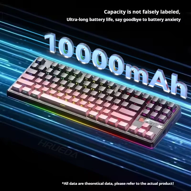 AULA F87 Pro V2 기계식 키보드 3모드 무선 12000mAh 긴 배터리 수명 핫스왑 RGB 커스텀 E-스포츠 키보드 PC 게이밍