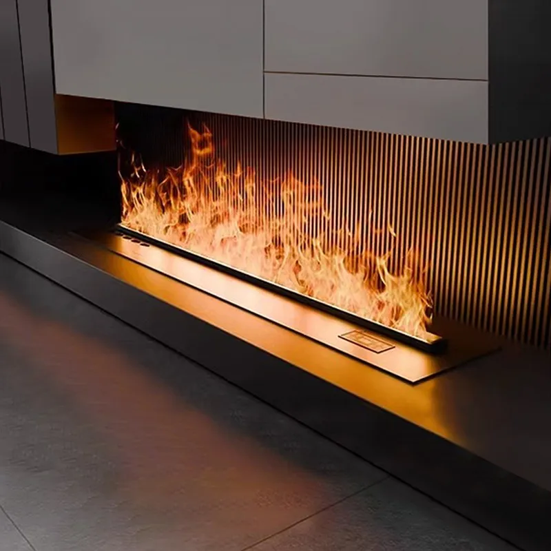 3D Water Electric Fireplace Remote Control APP Mist Fireplace Embedded Realistic Mist Flame Interior Decoration Steam