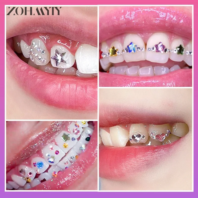 전문 치아 보석 키트, DIY 러브 호스 아이 크리스탈 쥬얼리 키트, 치아 보석 키트, 치아 보석, 치아 쥬얼리 스타터