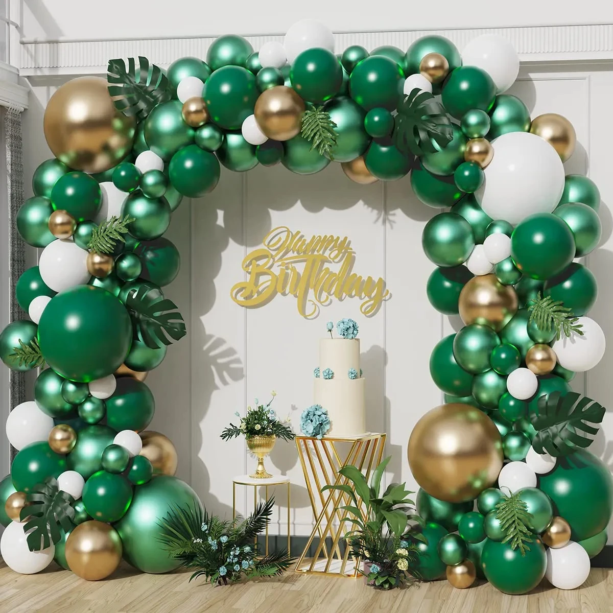 Green Balloon Garland Arch Kit Wedding Ballon Birthday Party Decor Kids Jungle Safari Party Baby Shower Baloon gender reveal