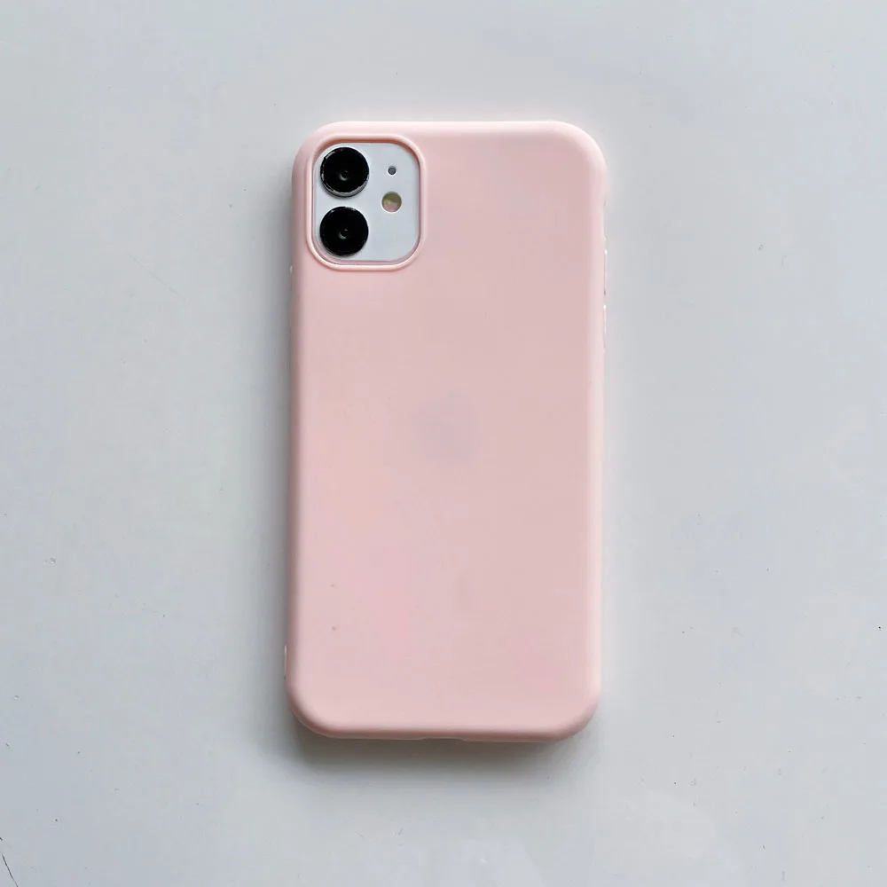 Ultra Thin Silicone Soft Color Matte Phone Case - Solid Color Cover