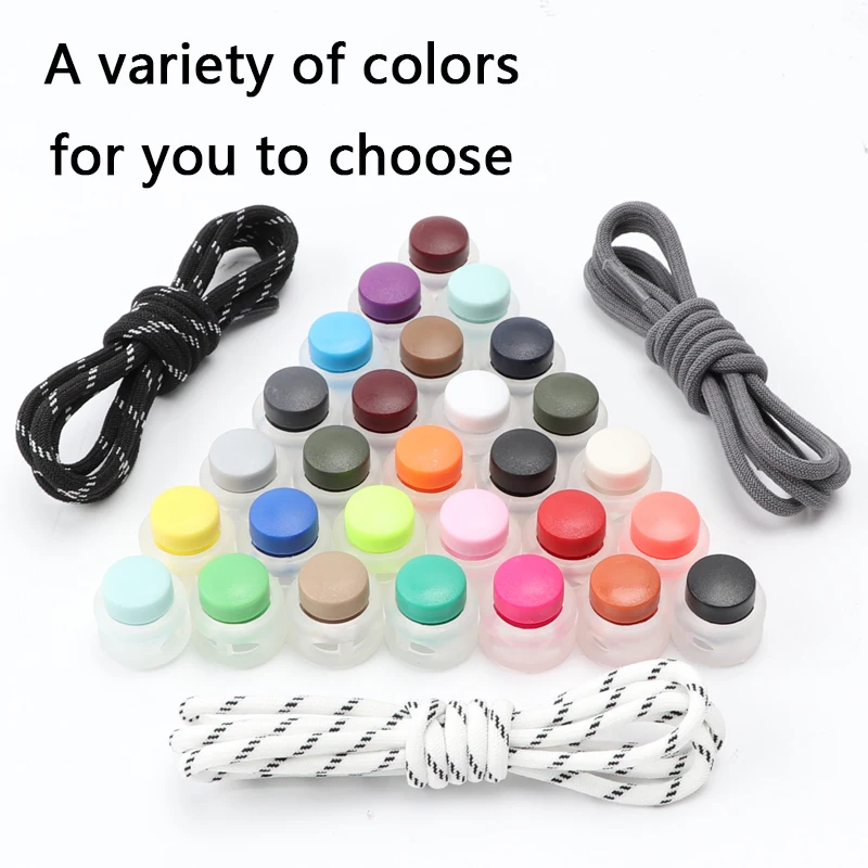 Spring Lock Shoelaces Without ties Elastic laces Sneakers Kids Adult Quick Shoe laces Rubber Bands Round No tie Shoeace Shoes shoe laces shoelaces without ties elastic shoelaces elastic shoe laces shoe accessories