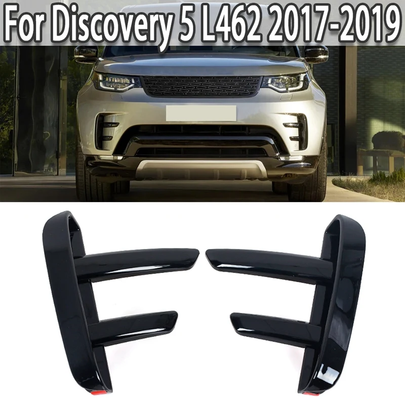 Car Front Bumper Grille Air Vent Cover Front Deflector Air Knife Trim For Land Rover Discovery 5 L462 2017-2019
