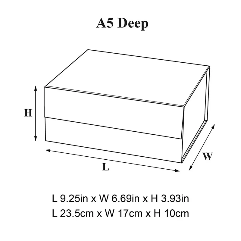 A4 Deep Sage Green Magnetic Gift Box - Geotobox