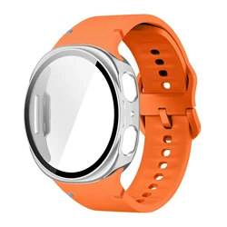 Enhanced Protective Case with Sport Wristband and Tempered Glass - Galaxy watch 8 44mm (Orange)