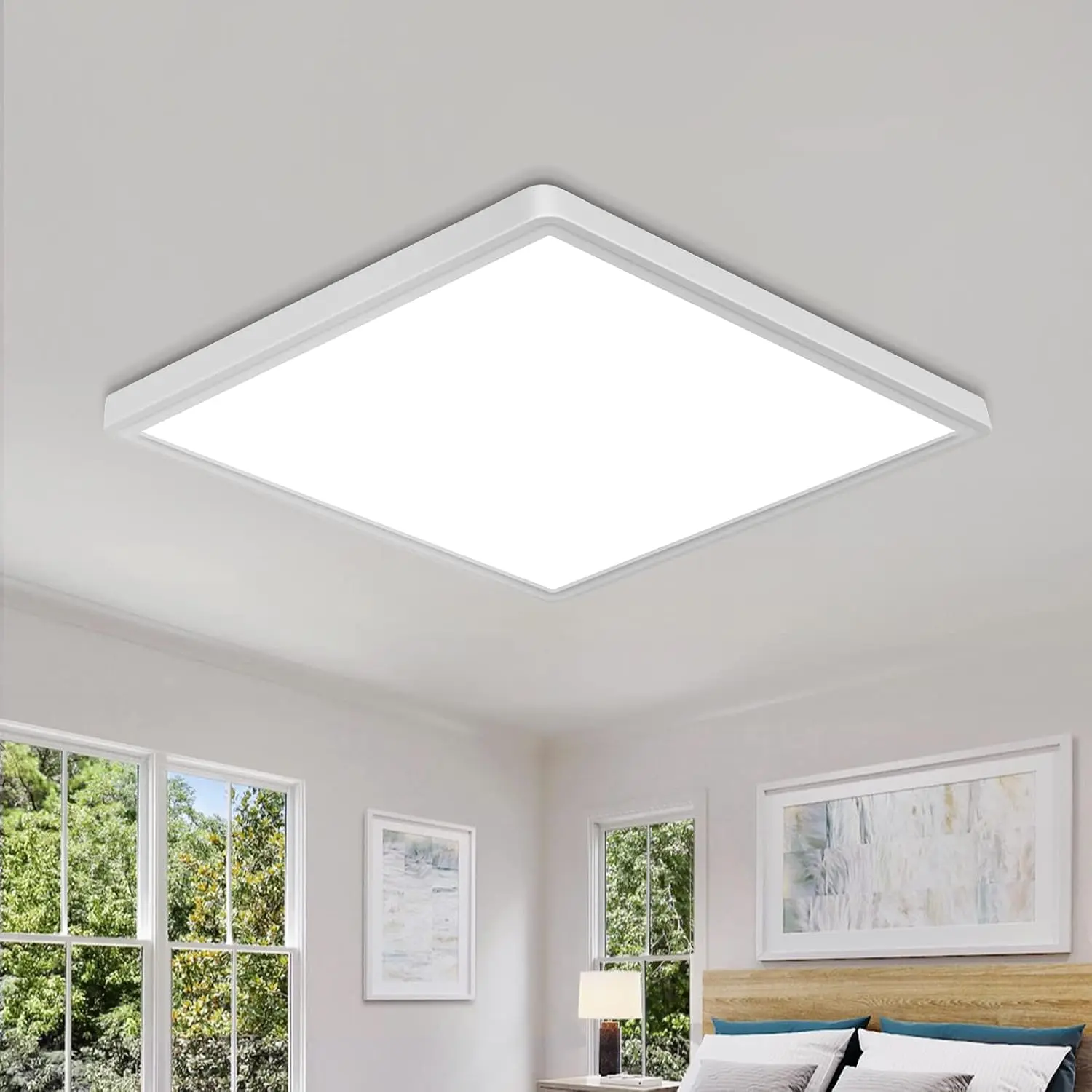 Smart LED Ceiling Lamp Wood Grain App Voice Control Alexa/Google Remote Control Sdec70c54e65b42e39e9960af0e0ba8f6U