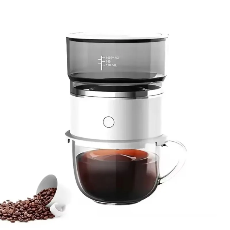 

Portable Coffee Machine Stainless Steel Filter Travel Pour espresso Automatic Coffee Maker for Travel Camping Home and Office