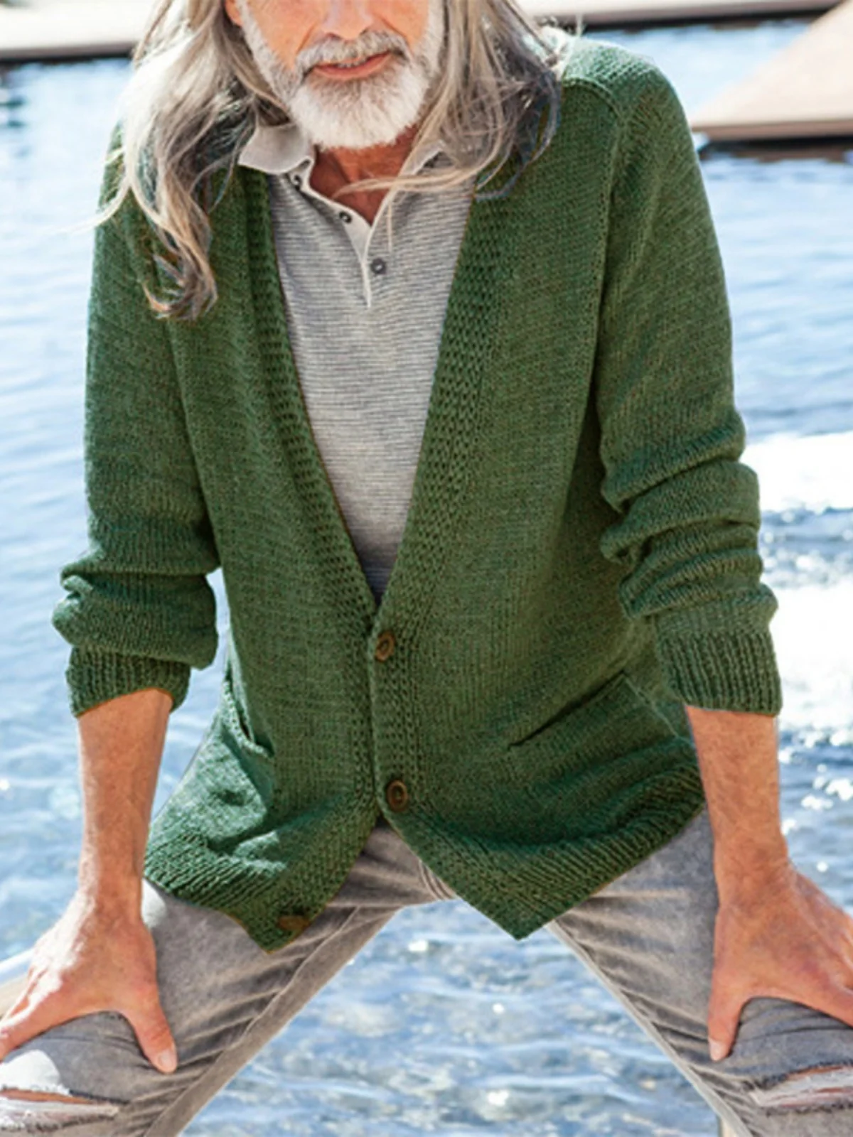 

2024 Autumn/winter Men's Fashionable Cardigan Loose Casual Long Sleeved Knitted Sweater Men's Knitwear