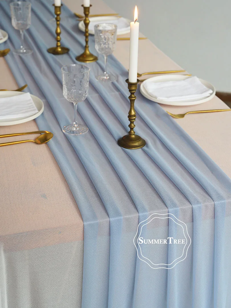 Sheer Table Runner Wedding Rustic Mariage Romantic Weddings and Parties Decoration cotton table runner